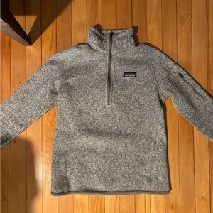 Patagonia Gray Fleece Quarter-Zip Pullover